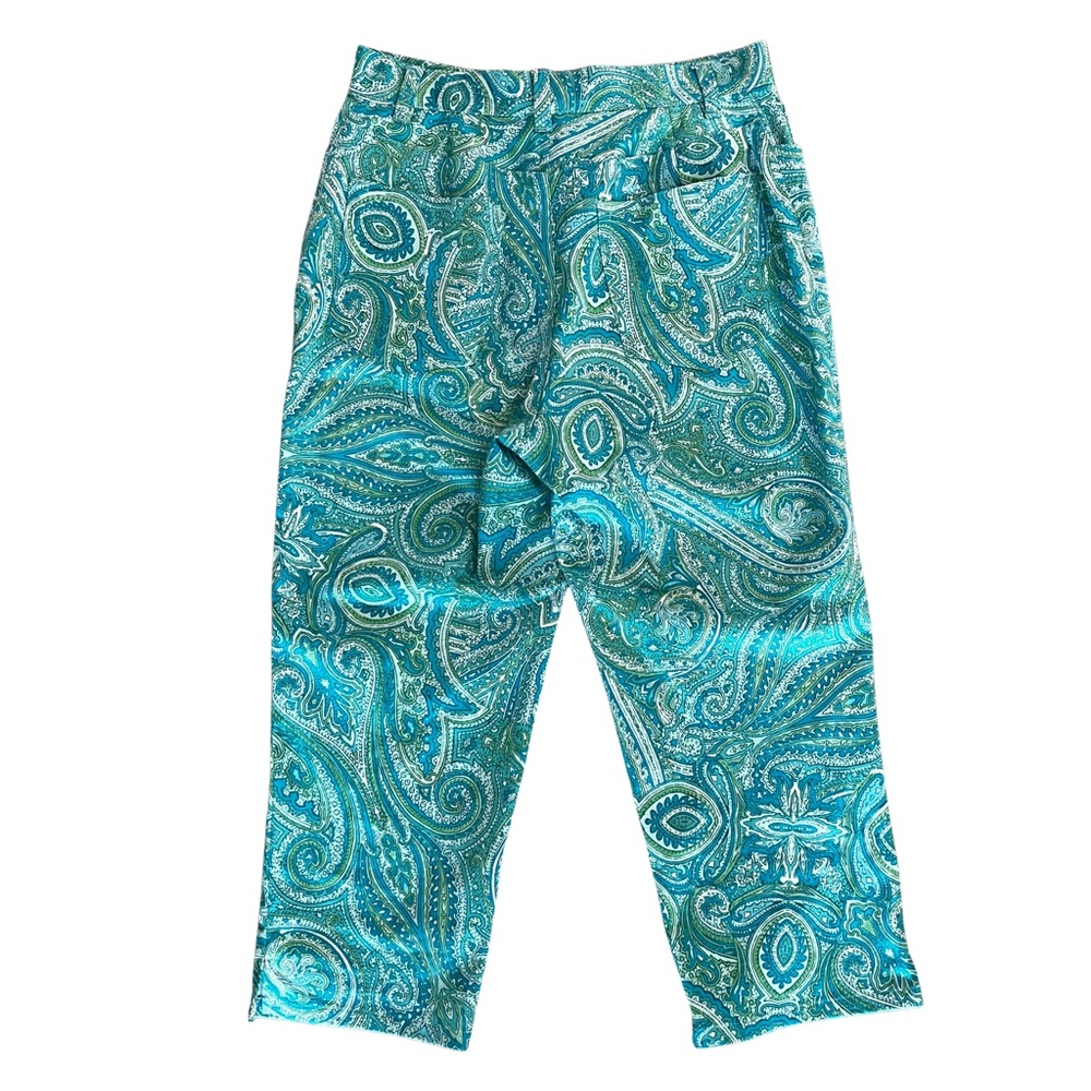 Crop Pants Paisley Print by Ralph Lauren Size 4 - Picture 2 of 5
